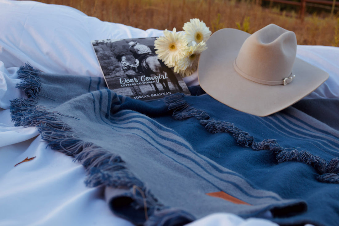 Quilotoa Blue and Gray Luxury Throw Blanket