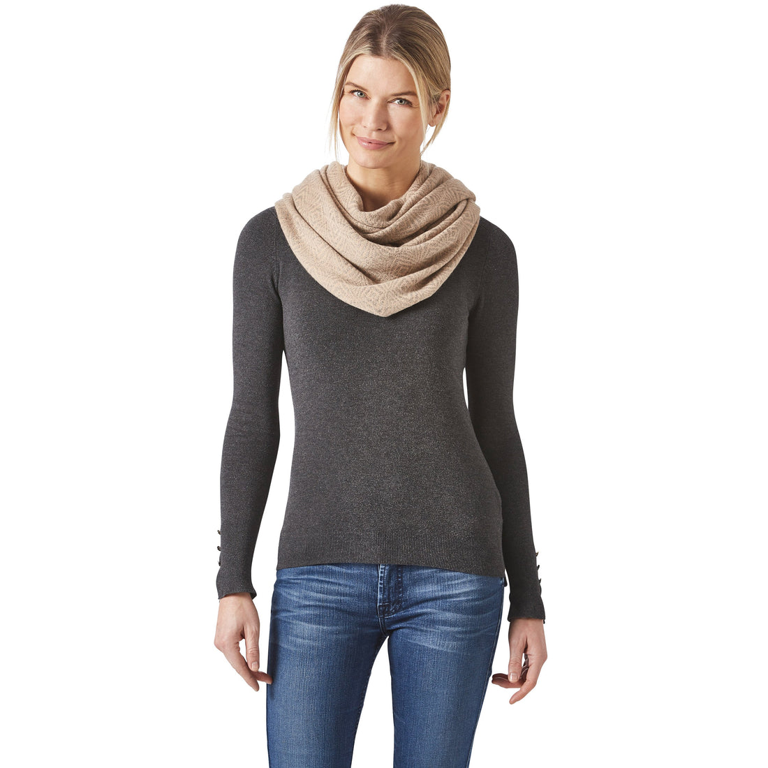 Beige Infinity Scarf