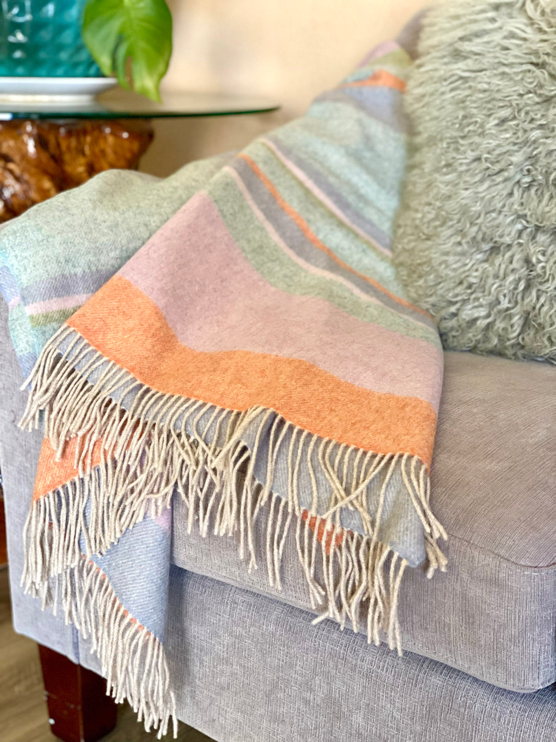 Merino Wool Throw Made in Ireland - Fiadh Elm
