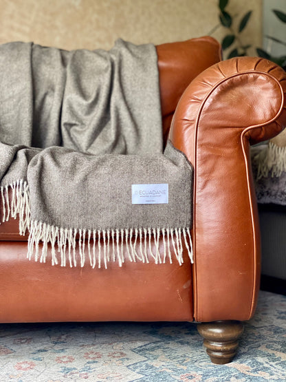 Fringed Alpaca Throw - Dune