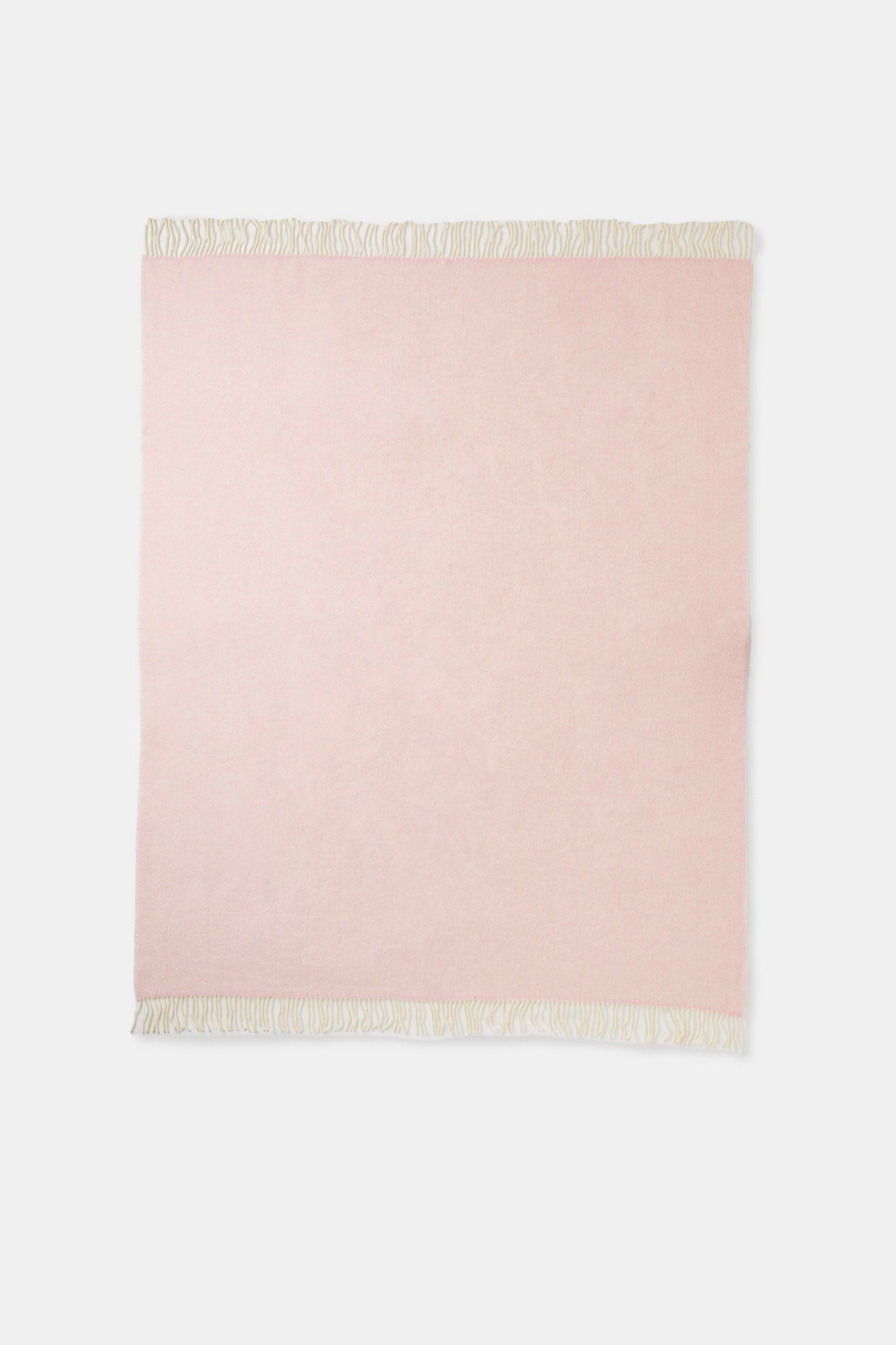 Merino Wool &amp; Cashmere Throw Blanket - Álainn Yew Pink