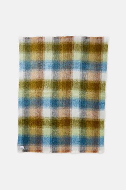 Plaid Mohair Throw