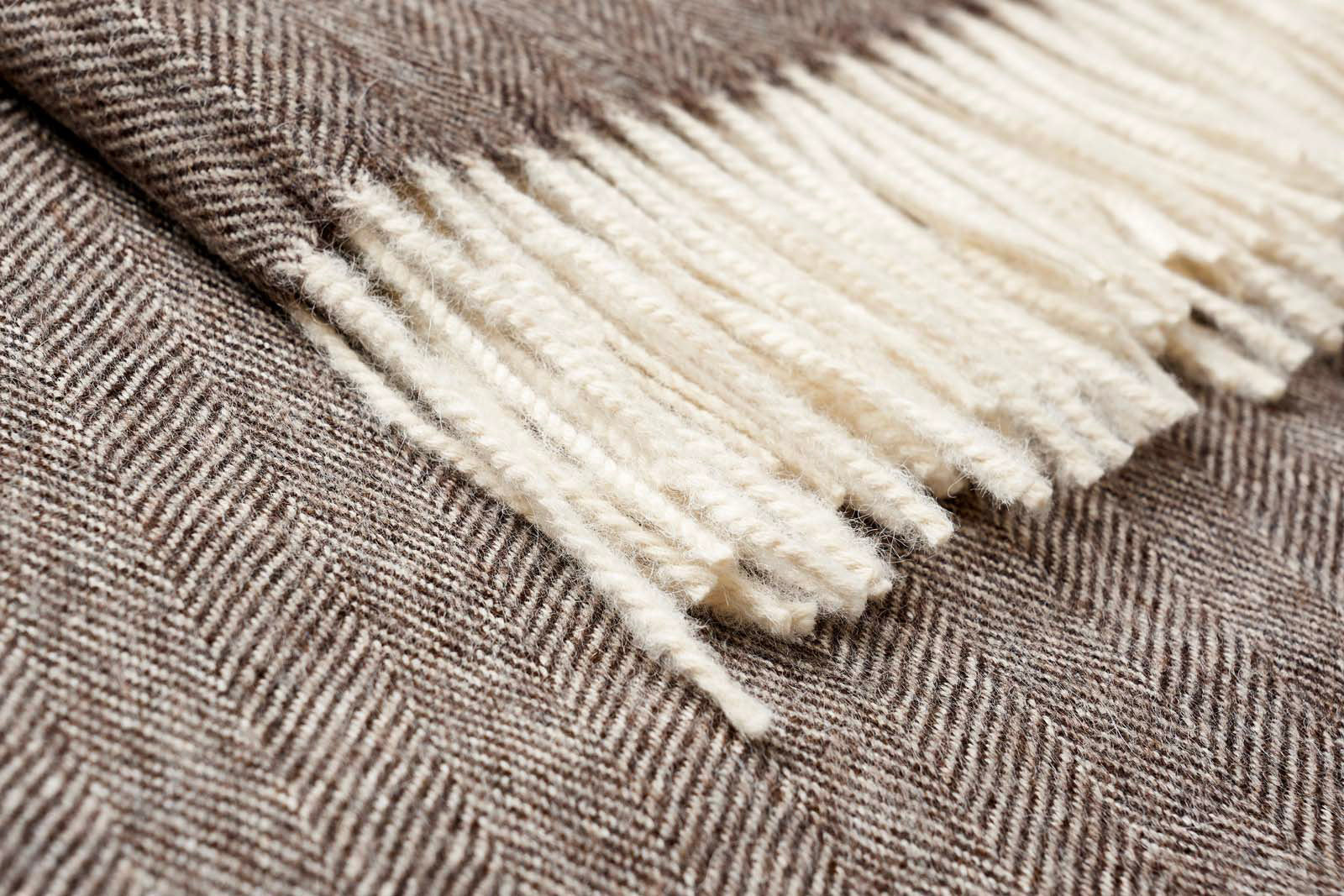 Fringed Alpaca Throw - Dune