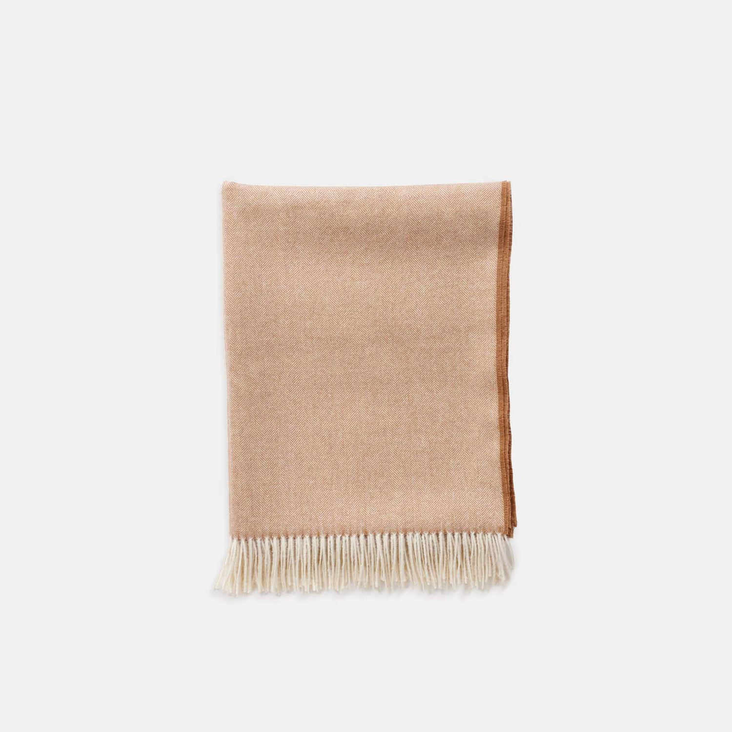 Fringed Alpaca Throw - Camel