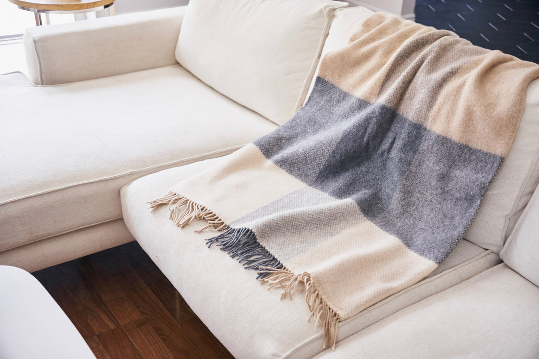 Merino Wool and Cashmere Throw - Aoife Willow