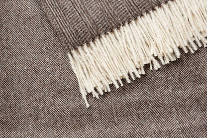 Fringed Alpaca Throw - Dune