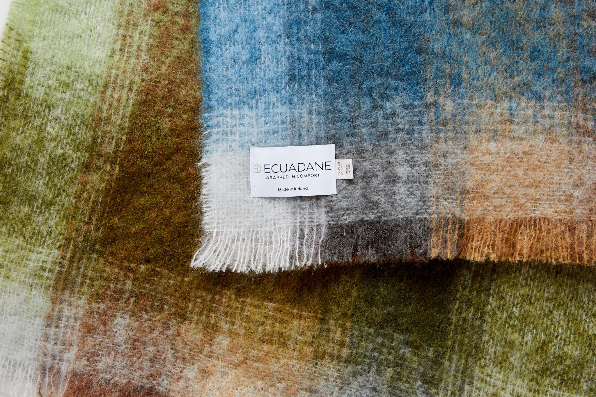 Plaid Mohair Throw