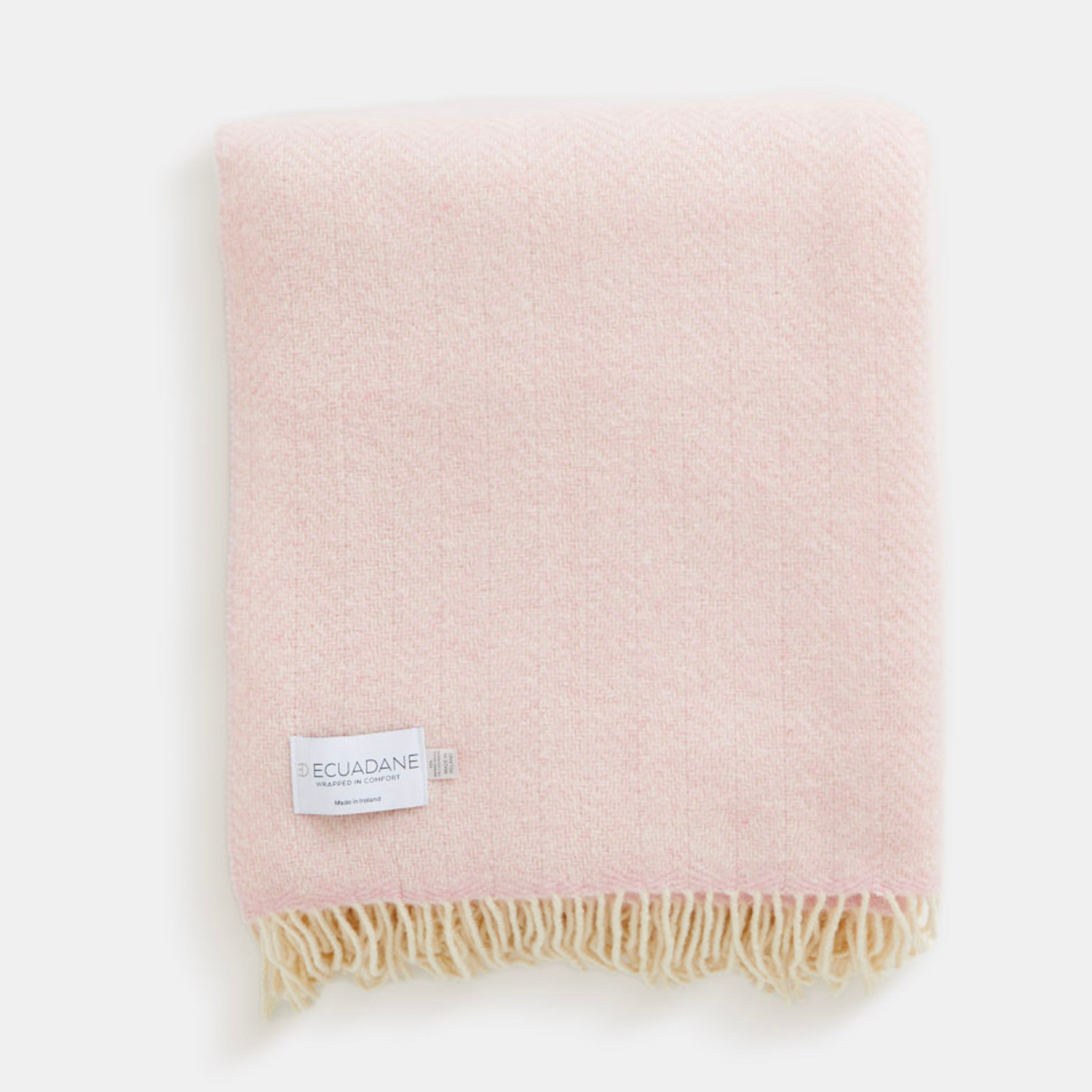 Merino Wool &amp; Cashmere Throw Blanket - Álainn Yew Pink