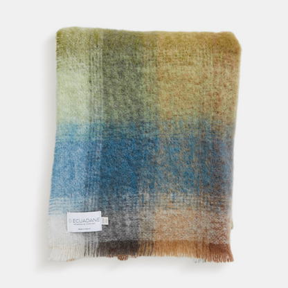 Plaid Mohair Throw