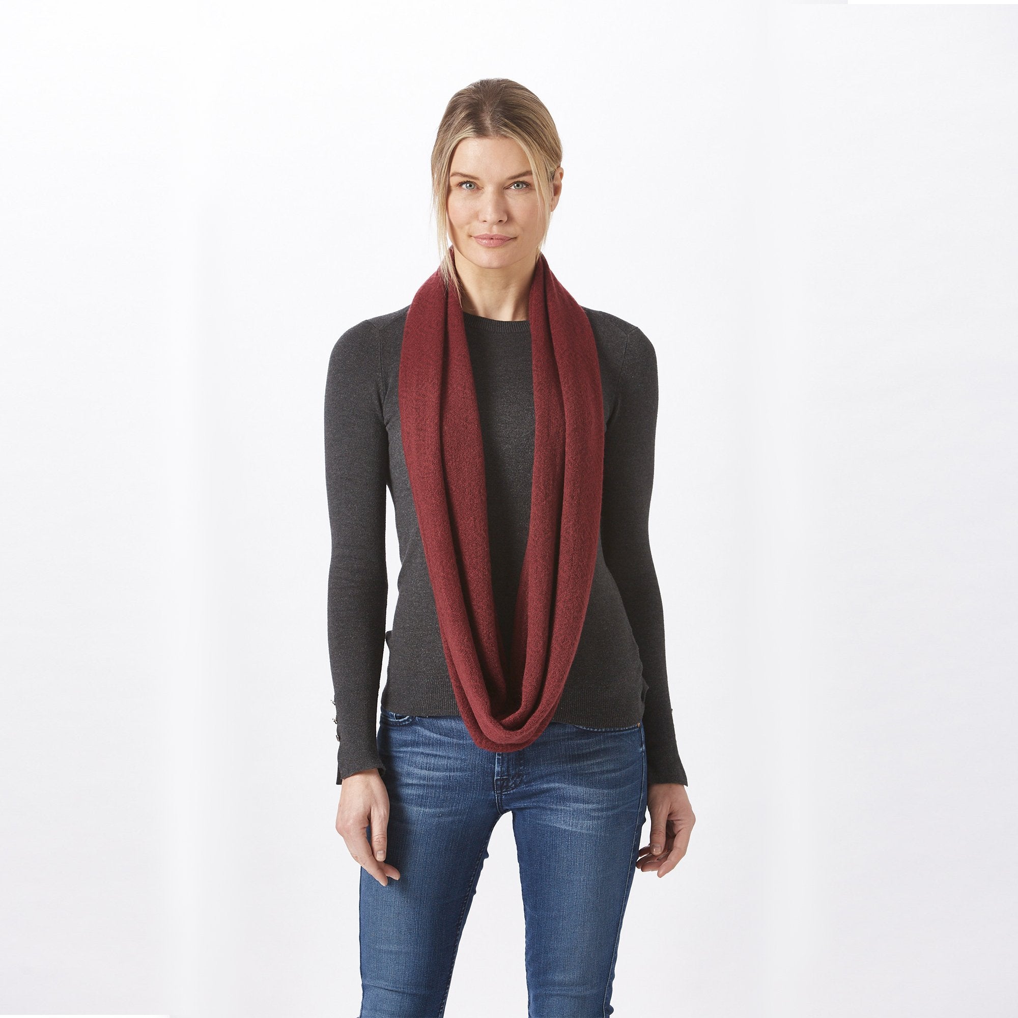 Burgundy Infinity Scarf